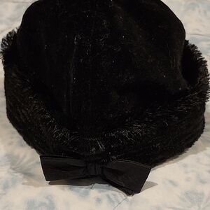 Janie And Jack Stylish Black Hat with Bow
